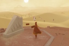 PS4版『風ノ旅ビト』7分のゲームプレイ―序盤の広大な砂漠を探索 画像