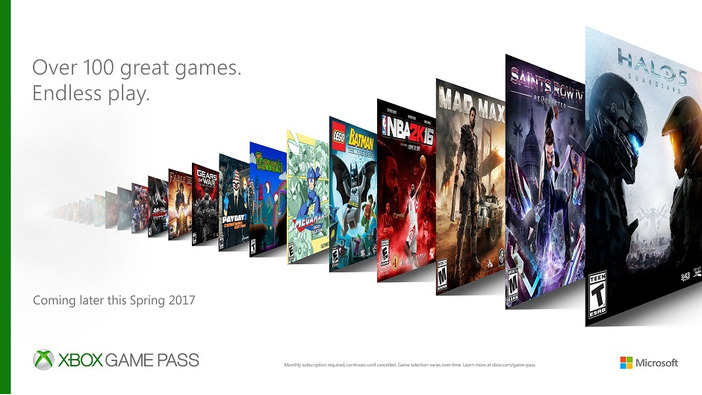 Xbox定額制サービス「Xbox Game Pass」海外発表！100タイトル以上がいつでも