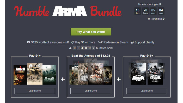 日本語にも対応の『Arma 3』が15ドル！「Humble ARMA Bundle」開催