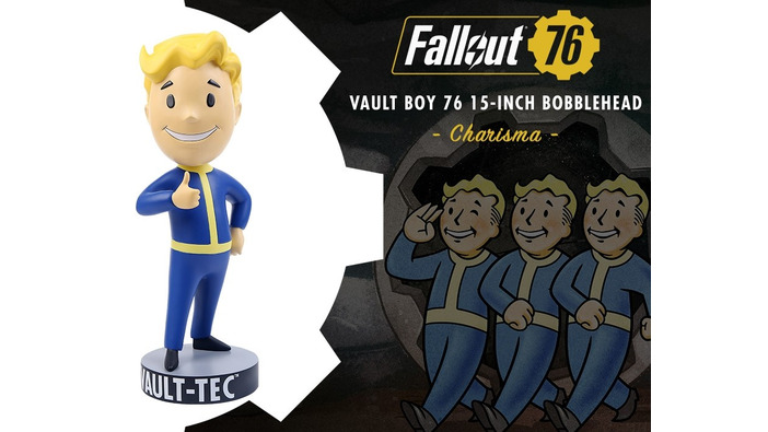 『Fallout 76』全長38cmのVault-boyボブルヘッドが海外で発売、通常版より3倍巨大なメガサイズ！