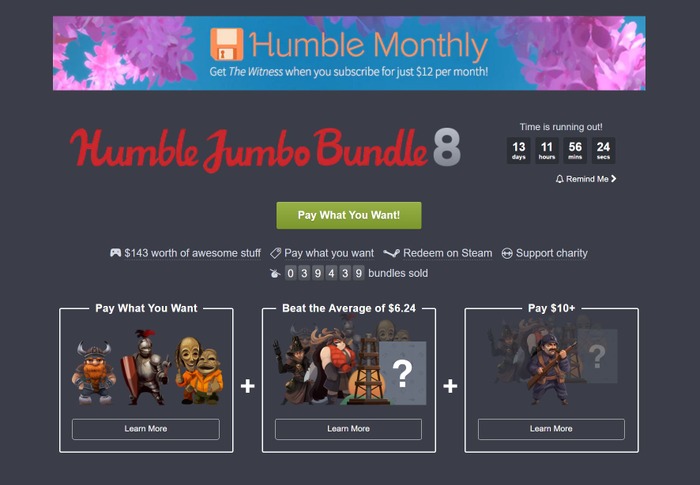 「Humble Jumbo Bundle 8」販売開始―『Verdun』や『Warhammer: ETV』が収録！