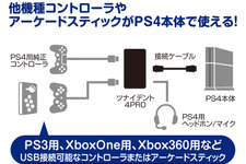 PS4用コントローラ変換コンバータ「ツナイデント4Pro」11月11日発売、PS3用やXboxOne用に対応 画像