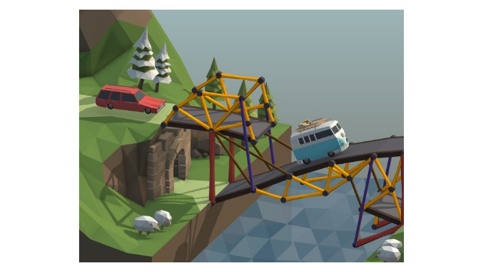 シュールな物理挙動の橋建築シミュ『Poly Bridge』がフルリリース！