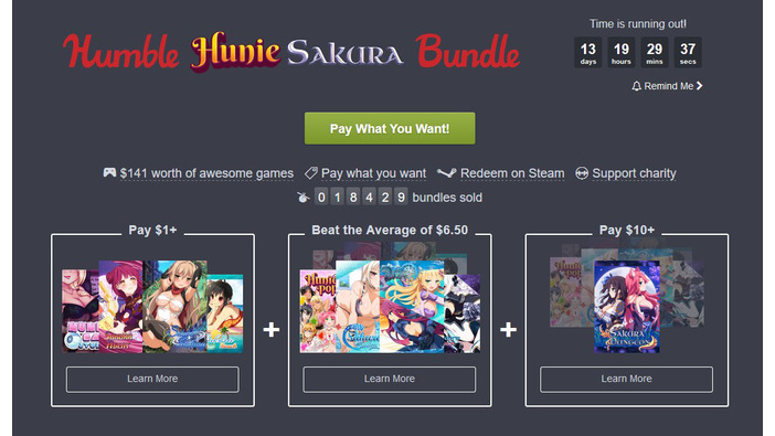 日本人も驚き海外美少女ゲームが超お得「Humble Hunie Sakura Bundle」開始！
