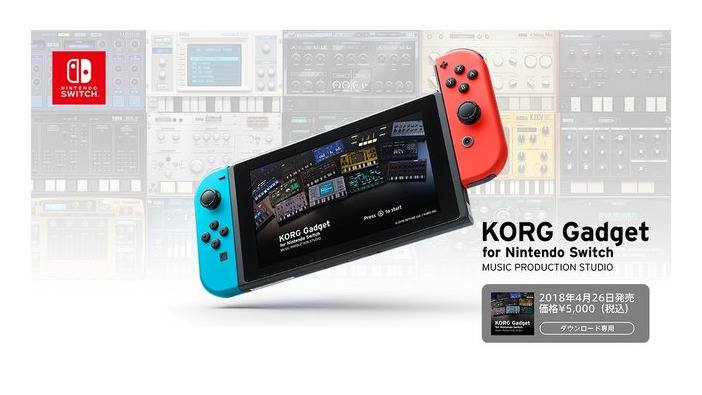 新感覚音楽制作ゲーム『KORG Gadget for Nintendo Switch』が4月26日に配信決定！