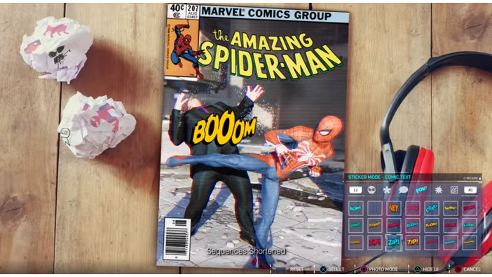 『Marvel's Spider-Man』海外向けフォトモードトレイラー！自分だけのコミックも作れちゃう？