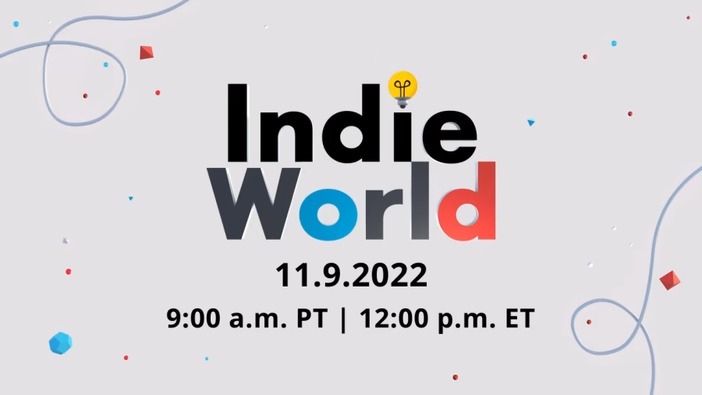 スイッチ向けインディーゲーム紹介番組「Indie World Showcase 11.9.2022」日本時間11月10日午前2時放送