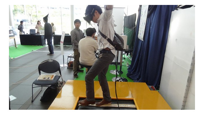 【DCE 2014】OculusによるVR綱渡りを体験！仮想空間なのに、恐怖感で足が竦む