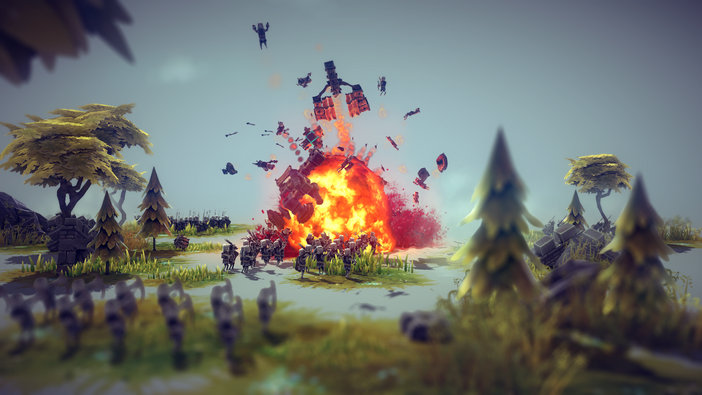 攻城兵器構築ゲーム『Besiege』がSteam Greenlightに登場 ― 建物を破壊し敵を一掃！