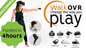 安価なウェアラブルVR歩行デバイス「WalkOVR」Kickstarter開始―スタートから4時間余りで目標達成 画像