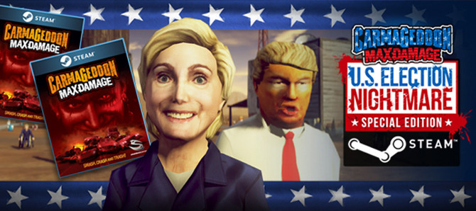 残虐レースゲー『Carmageddon: Max Damage』のPC版が配信開始！―あの米大統領候補も登場…？