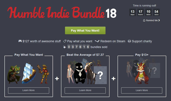 「Humble Indie Bundle 18」開始―『Owlboy』中心にインディー作品収録