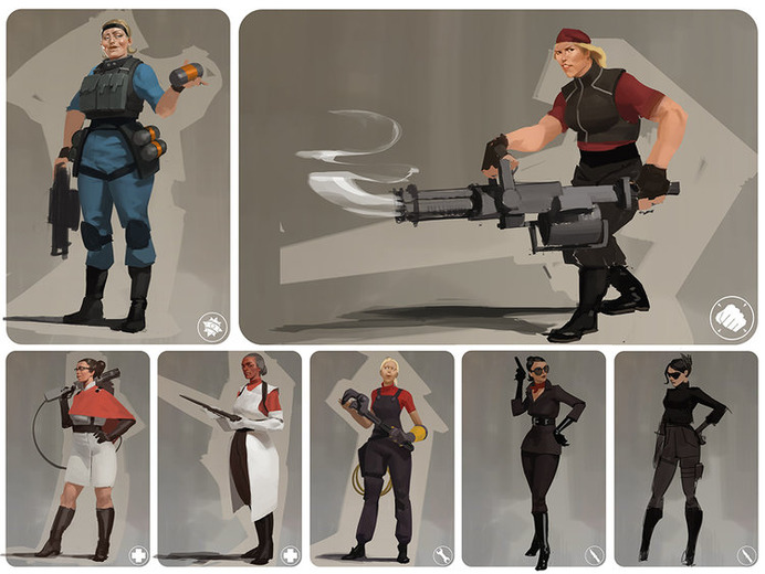 Valve元アーティストが未発売ファンタジーCo-opゲームのアートを公開―『TF2』女性版キャラクターも