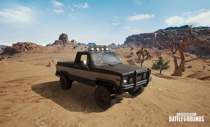 『PUBG』砂漠マップ専用の「新車両」ビジュアル公開―開放式の荷台付トラック！
