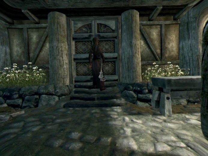 【吉田輝和のVR絵日記】『The Elder Scrolls V: Skyrim VR』で寝てるおっさんに壺乗せてみた