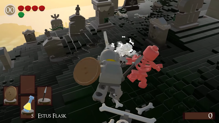『LEGO ワールド』で「火継ぎの祭祀場」を再現！ーこれがもうひとつの『ダークソウル リマスタード』