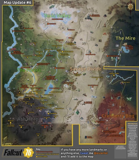 『Fallout 76』散らばった情報から海外ファンが地図を自主制作！ー「ウェストバージニアってどんなとこ？」「ほとんど天国さ」
