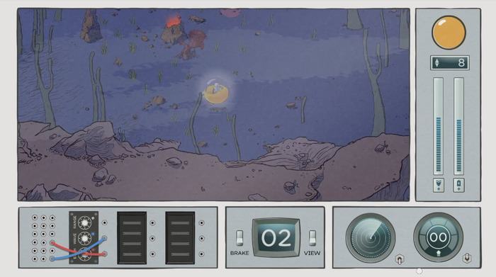 手描きアートが印象的なSci-Fi探索ゲーム『AQUAMARINE』Kickstarter進行中！