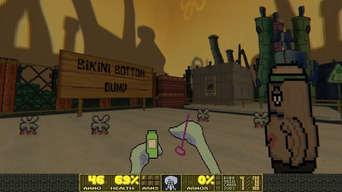 『Doom II』向けスポンジ・ボブMod「The Bikini Bottom Massacre」公開―イカルドがビキニタウンで大暴れ！