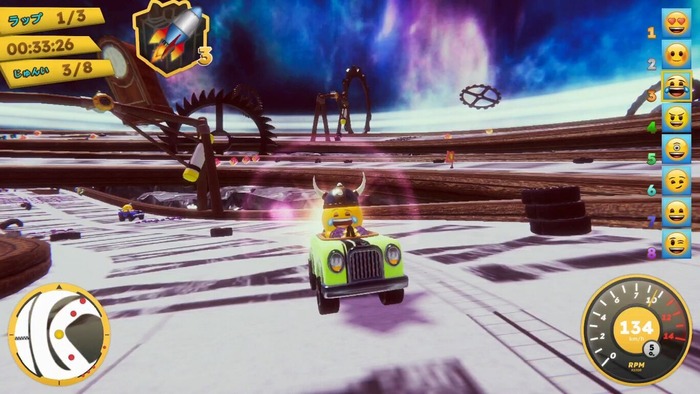 オリジナルも作成可能！絵文字キャラで『マリカー』風レース対戦『emoji Kart Racer』スイッチ/Xbox版リリース